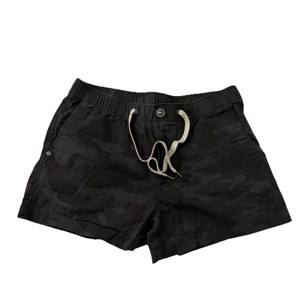Vuori Shorts Womens Medium Black Camo Ripstop Climber Organic Cotton‎ VW364